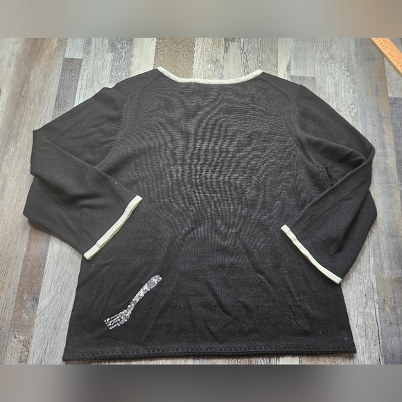 Michael Simon Event Women's Medium Pumpkin Pie Sweater Sequins Beads - Picture 13 of 14